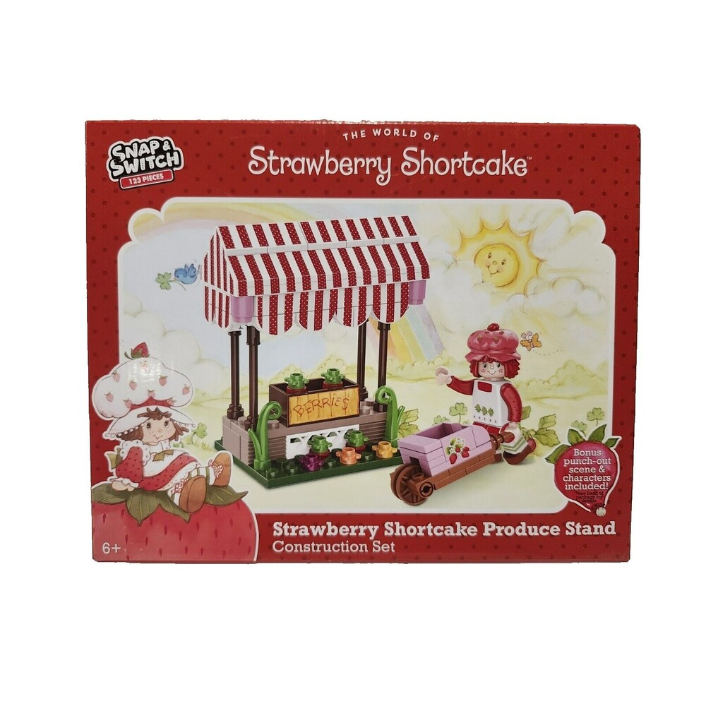 World Of Strawberry Shortcake Fruit Stand Snap‎ & Switch Construction Set NEW